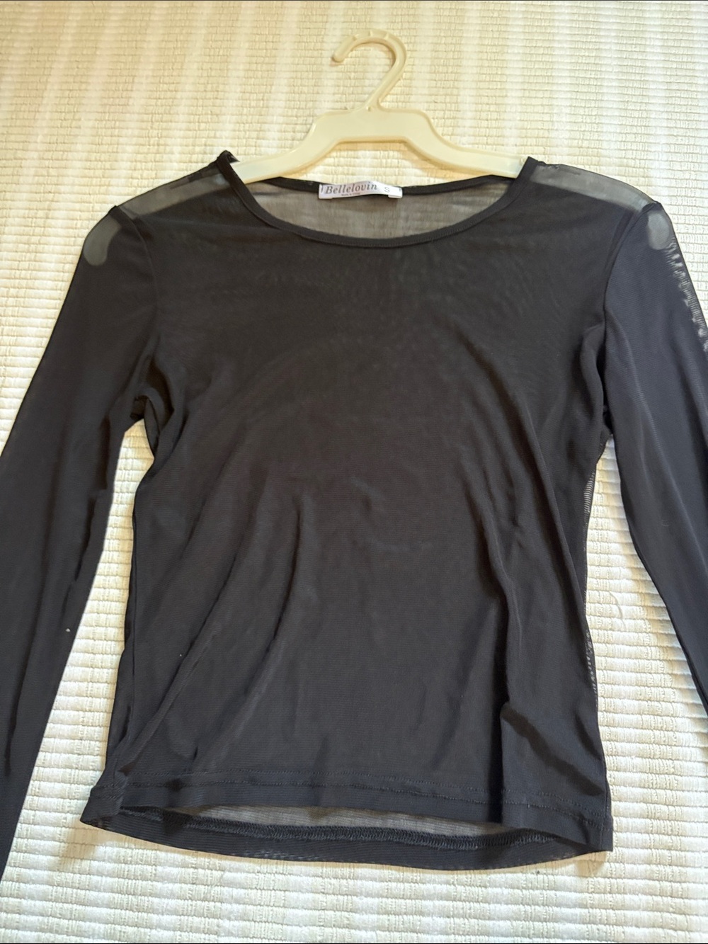 Sheer Black Long-Sleeve Tee